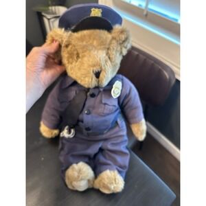 Vintage-The Vermont Teddy Bear Company 16" Fully Jointed Teddy Bear-Police USA